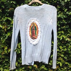 Sweater with Our Lady of Guadalupe on back